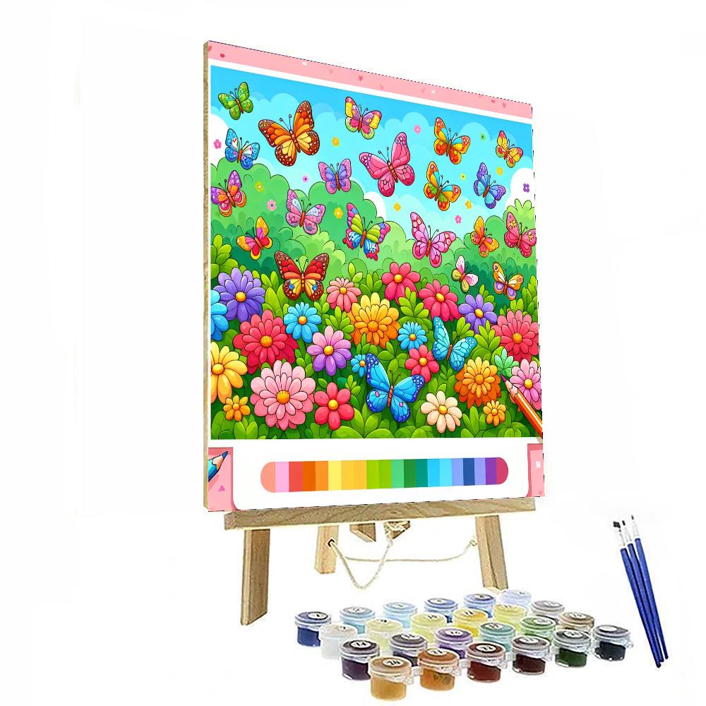 Garden Butterfly Dance DIY Paint By Numbers