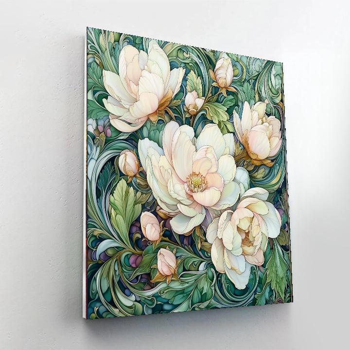 Alphonse Mucha Inspired Botanical Whirl  Painting Number Kit