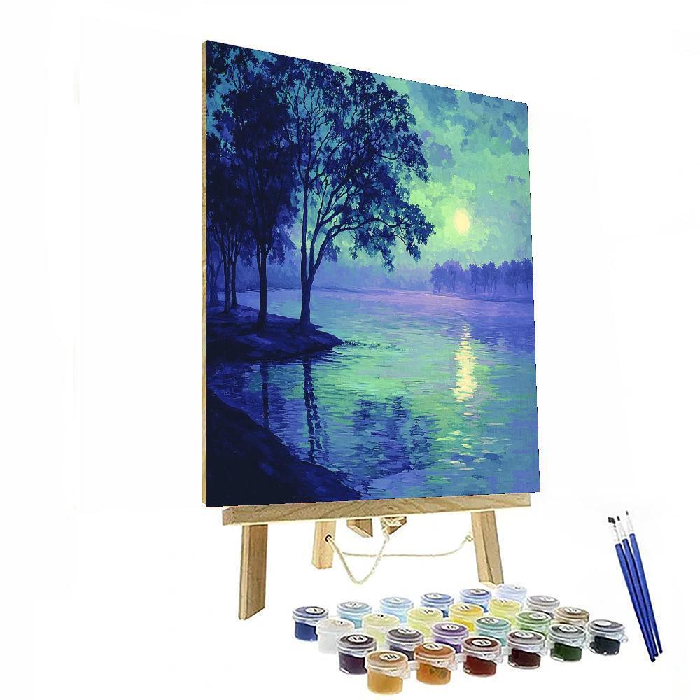 Georges Seurat Inspired Velvet Horizons  Number Painting