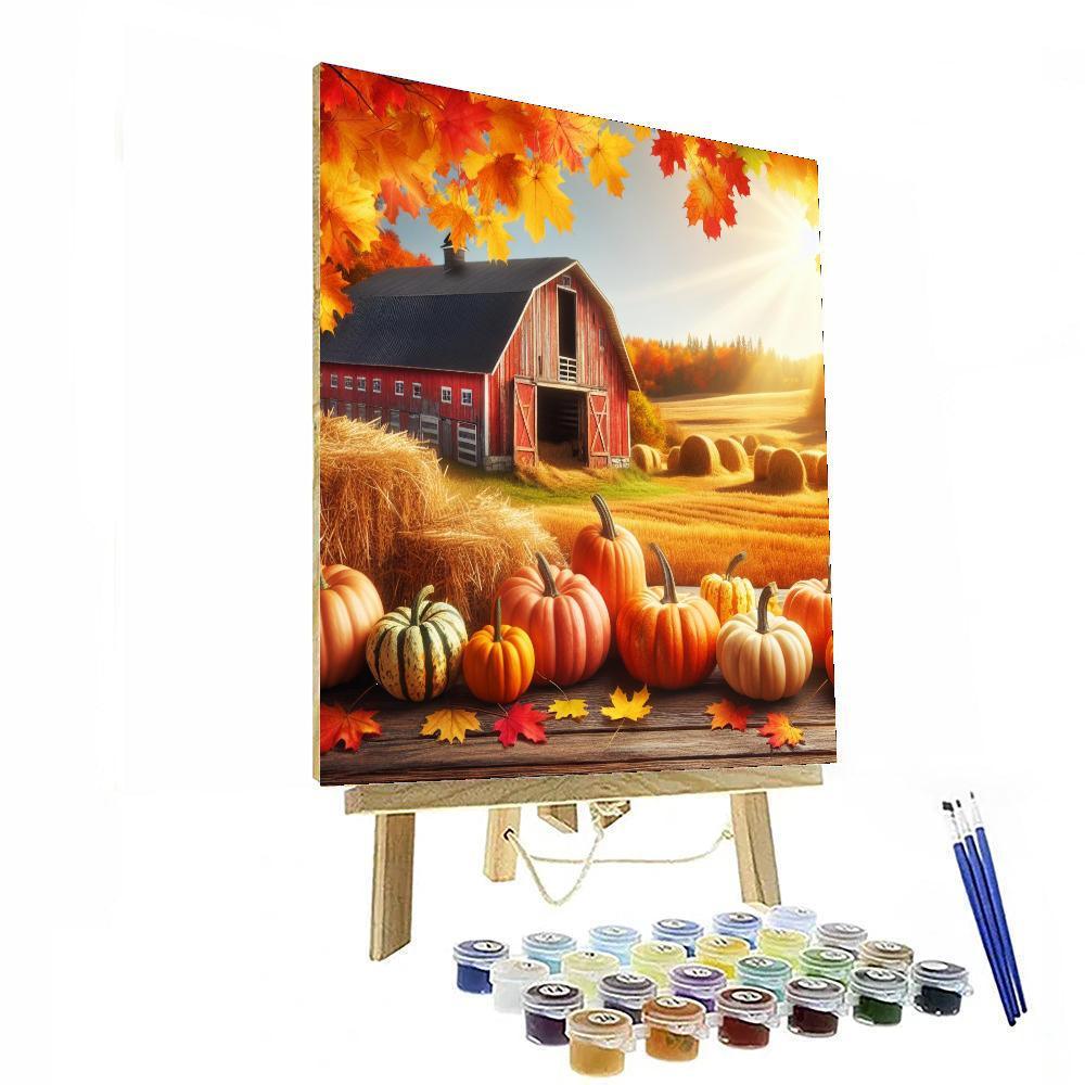 Autumn Harvest Barnyard Numbered Painting Kits