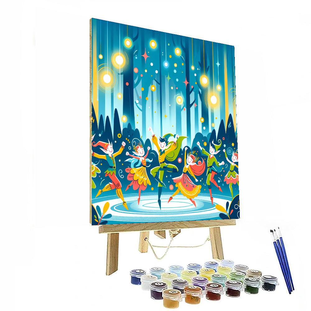 Magical Forest Dance Painting Number Kit