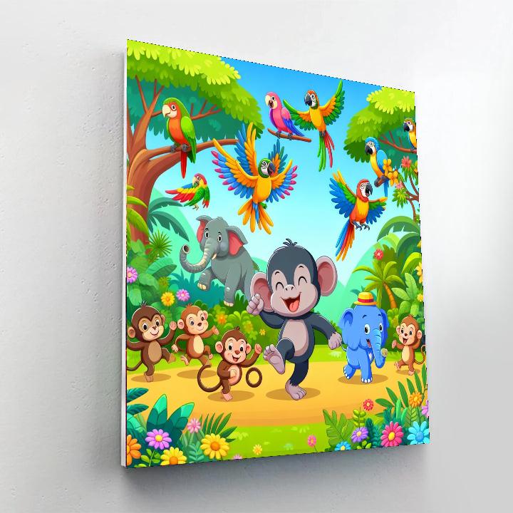 Funky Jungle Jamboree Painting By Numbers Kit