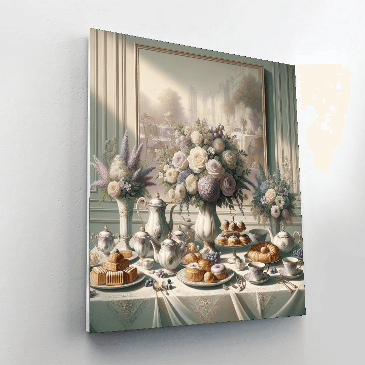 Elegant Evening Tea Numbered Painting Kits