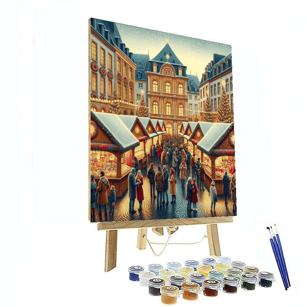 The Luxembourg City Christmas Market Paint By Color