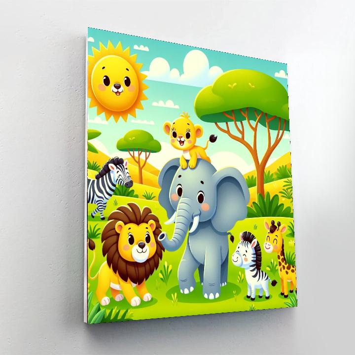 Sunlit Safari Paint By Numbers Art