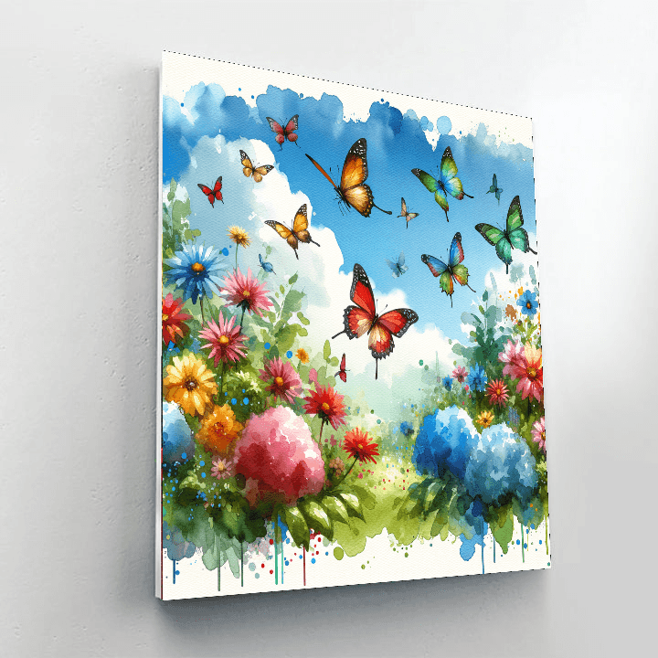 Colorful Butterflies - DIY Painting By Numbers Kit