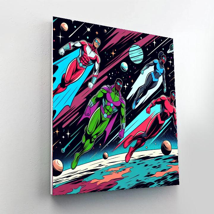 Superhero Galaxy Guardians Paint By Number