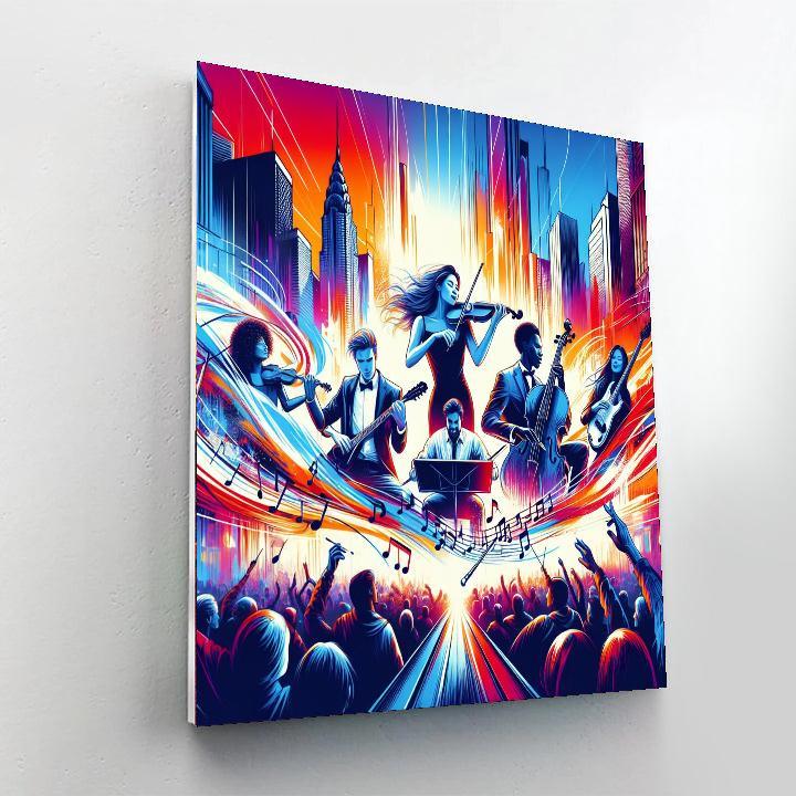 Dynamic Urban Symphony DIY Paint By Numbers