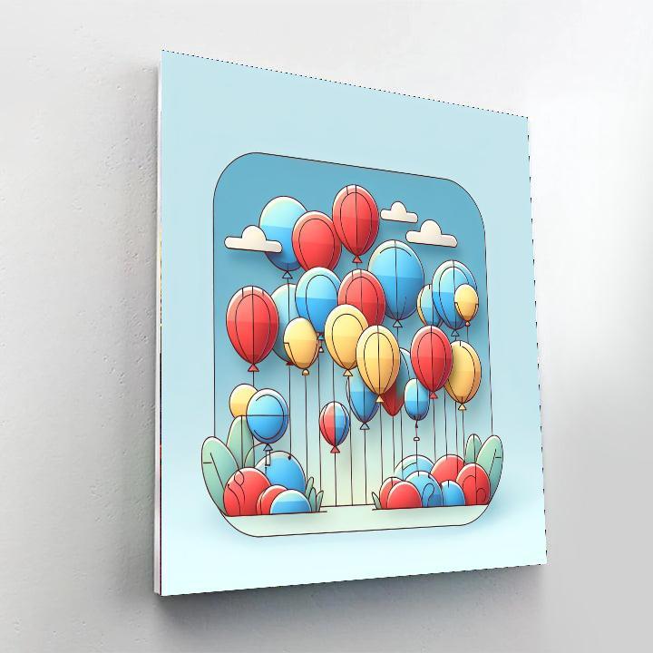 Bouncy Balloon Bonanza Number Painting