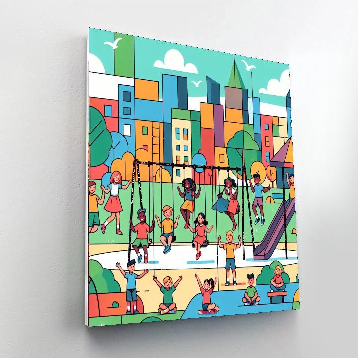 Joyful City Park Fun Numbered Painting Kits