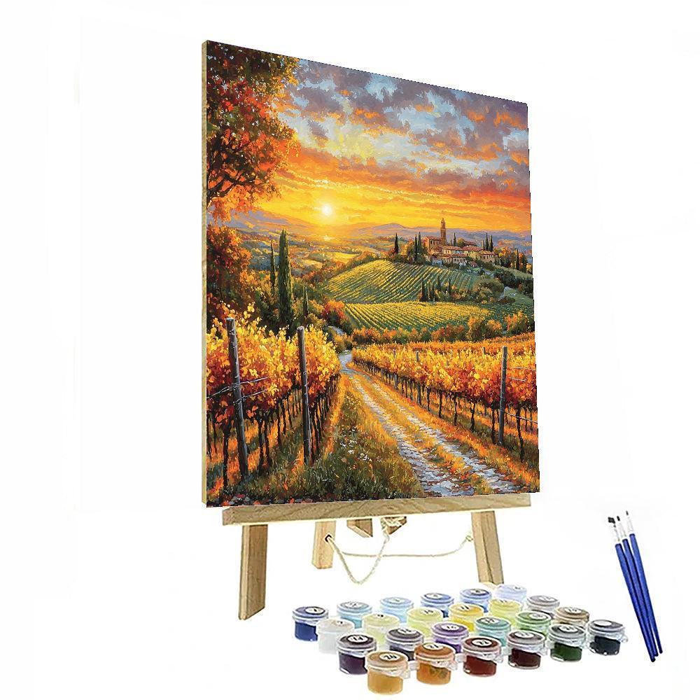 Michelangelo Inspired Sunset In Tuscany  DIY Paint By Numbers