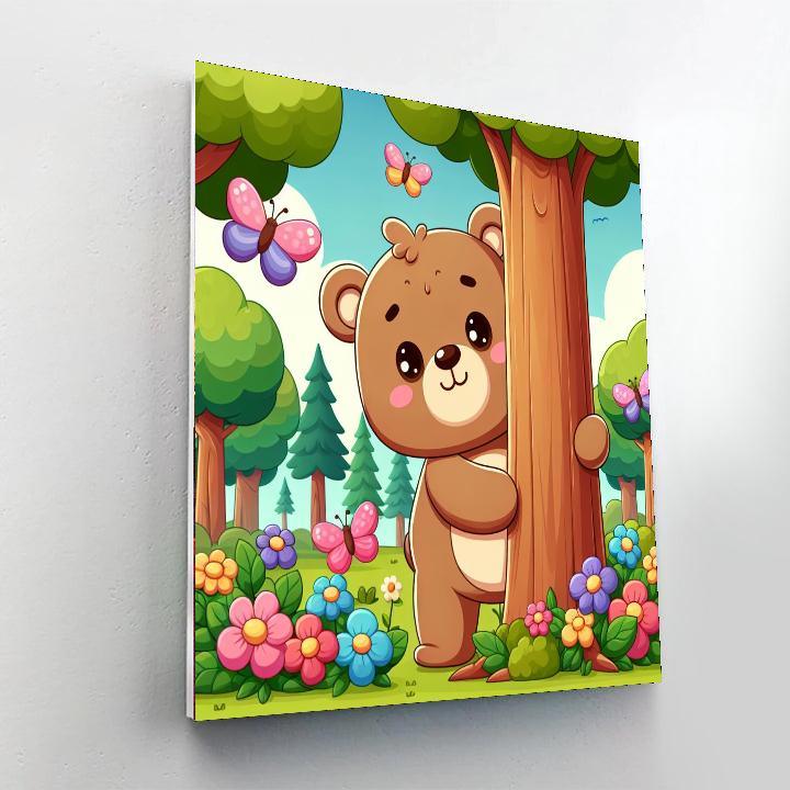 Giggles The Baby Bear DIY Paint By Numbers