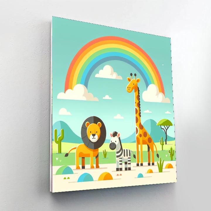Nature's Rainbow Safari Paint By Number