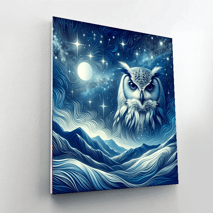 Owl's Night Watch Number Painting