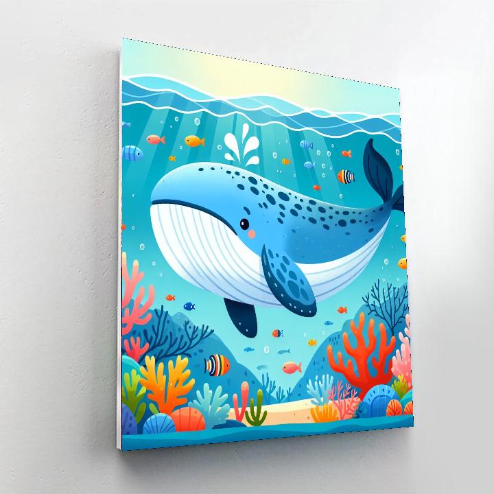 Whale's Underwater Wonder Painting By Numbers Kit