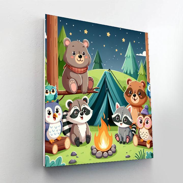 Cute Camping Adventures Paint By Numbers