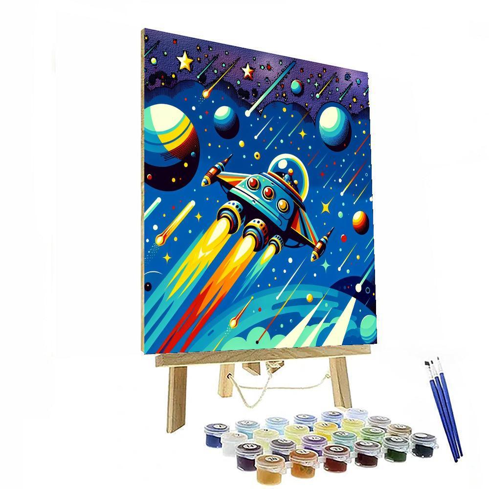 Soaring Spaceships Painting Number Kit