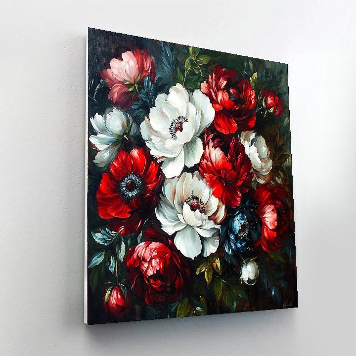 Rembrandt Inspired Baroque Flower Symphony  DIY Paint By Numbers