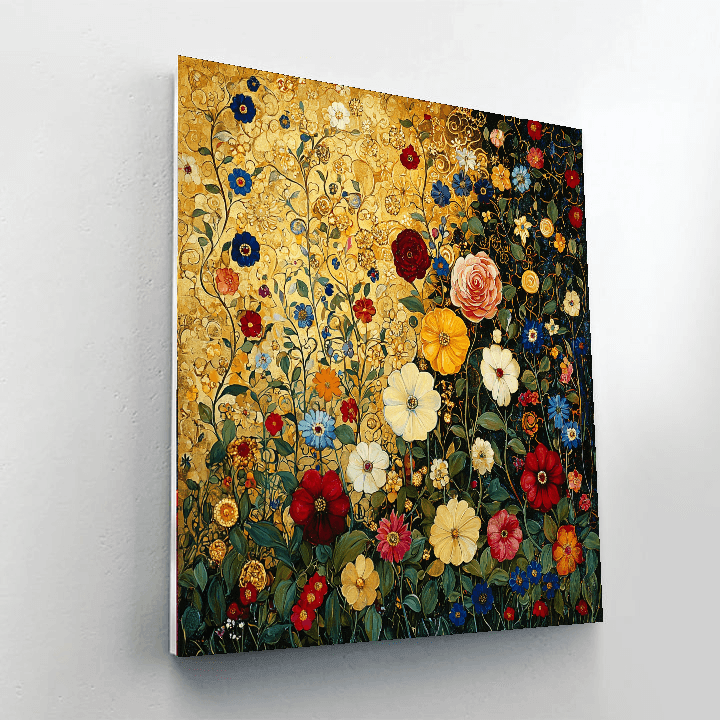 Gustav Klimt Inspired Klimt's Botanical Reverie  Paint By Numbers Art