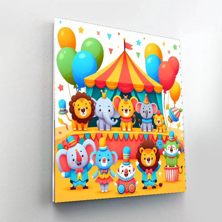 Bright And Cheerful Circus Numbered Painting Kits