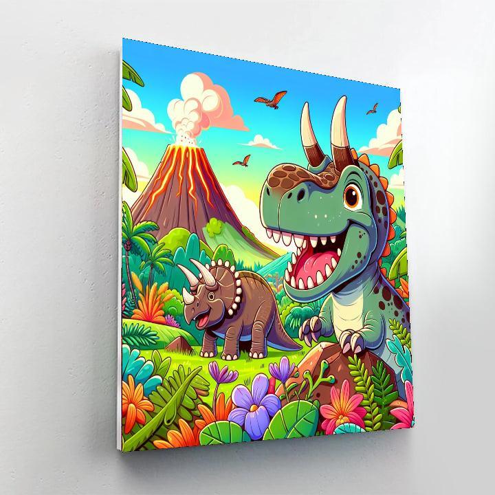 Dino Adventure World Paint By Numbers Kits