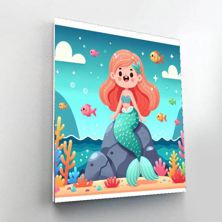 Magical Mermaid Tale Number Painting