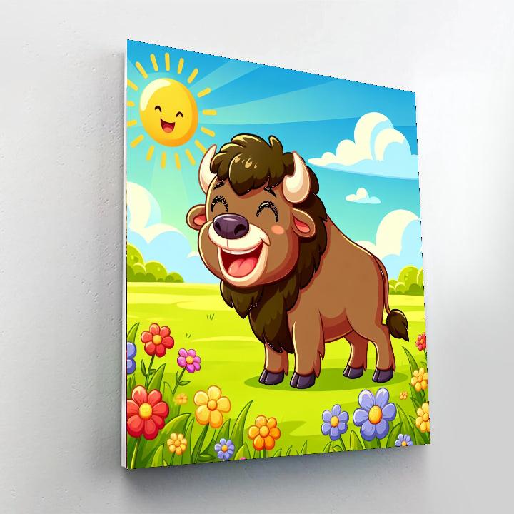 Bubbling Bison DIY Paint By Numbers