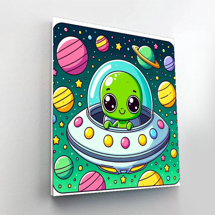 Galactic Adventure With Astro Pals Number Painting