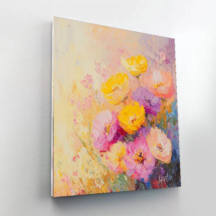 Leonardo Da Vinci Inspired Whimsical Blooms  DIY Paint By Numbers