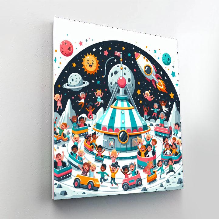 Outer Space Adventure Park Paint By Number