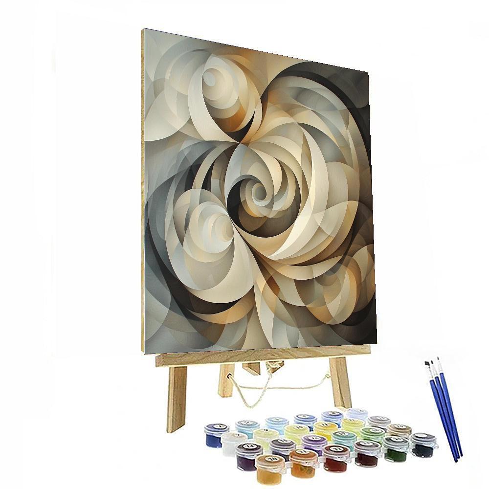 M.C. Escher Inspired Fractal Whirlwinds  Paint By Numbers