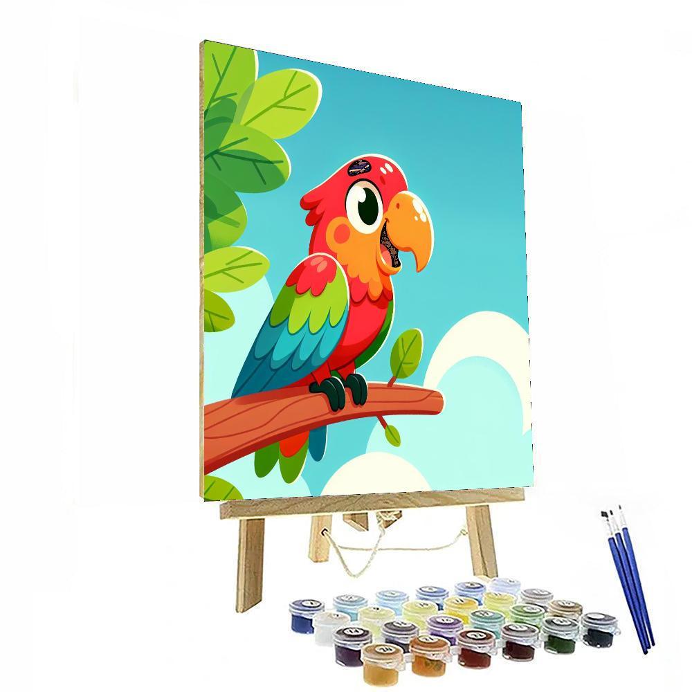 Sunshine Day Parrot Paradise Painting By Numbers Kit
