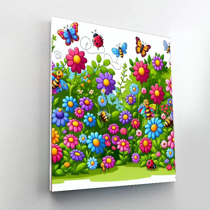 Nature's Colorful Garden Paint By Numbers Art