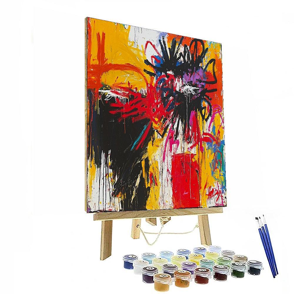 Jean-Michel Basquiat Inspired Cacophony Of Colors  Paint By Numbers Kits