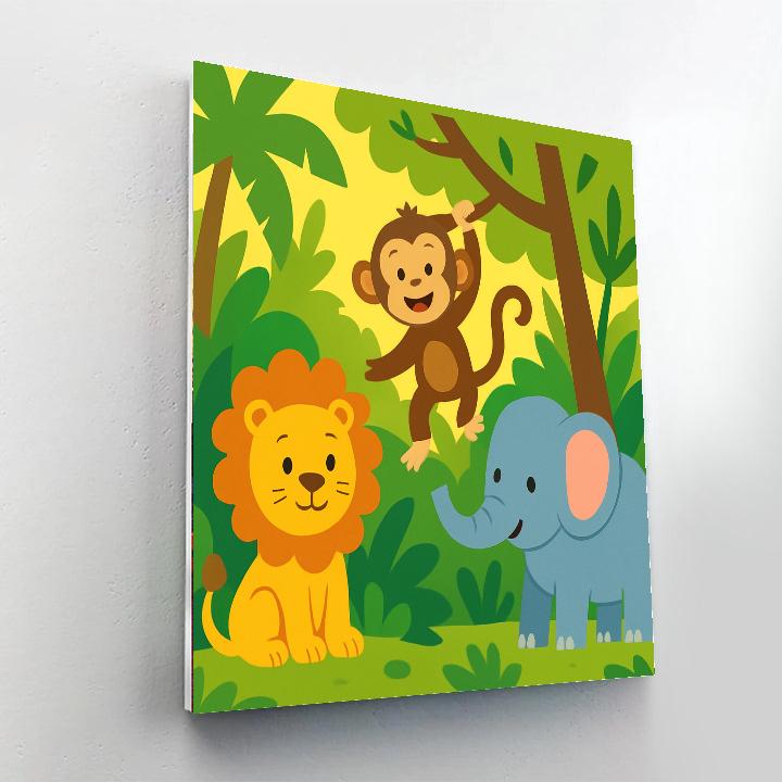 Jungle Adventure Friends Paint By Numbers