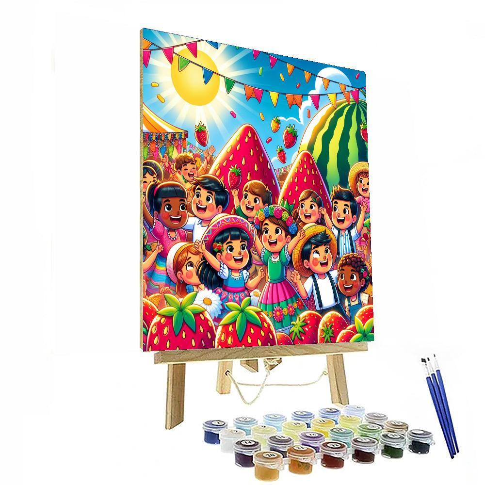Cheerful Fruit Festival Paint By Color