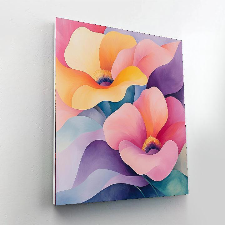 Georgia O'Keeffe Inspired Fantasy Flower Field  Paint By Numbers