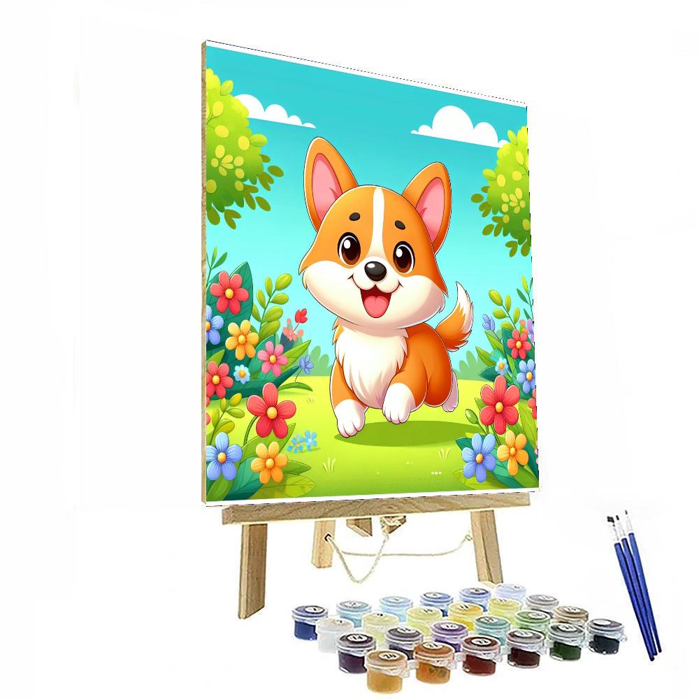 Cute Corgi Numbered Painting Kits