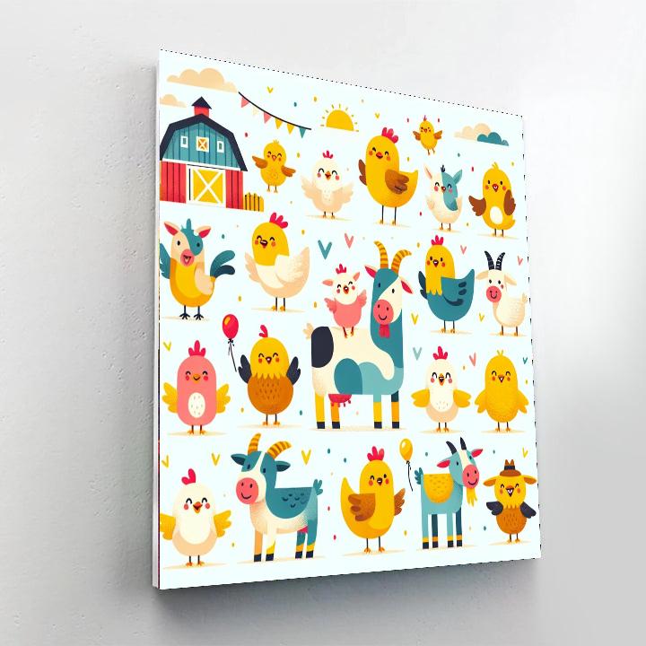 Festive Farm Fiesta Painting By Numbers Kit