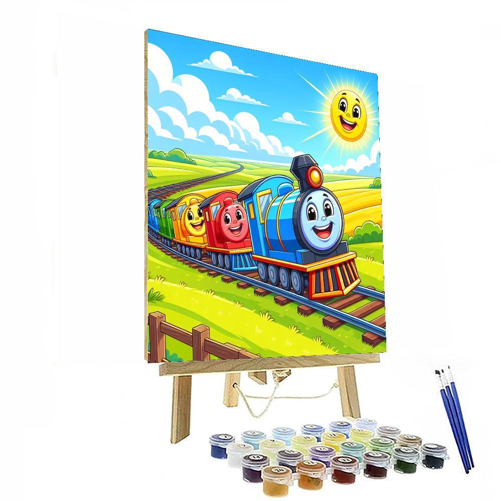 Jolly Train Number Painting