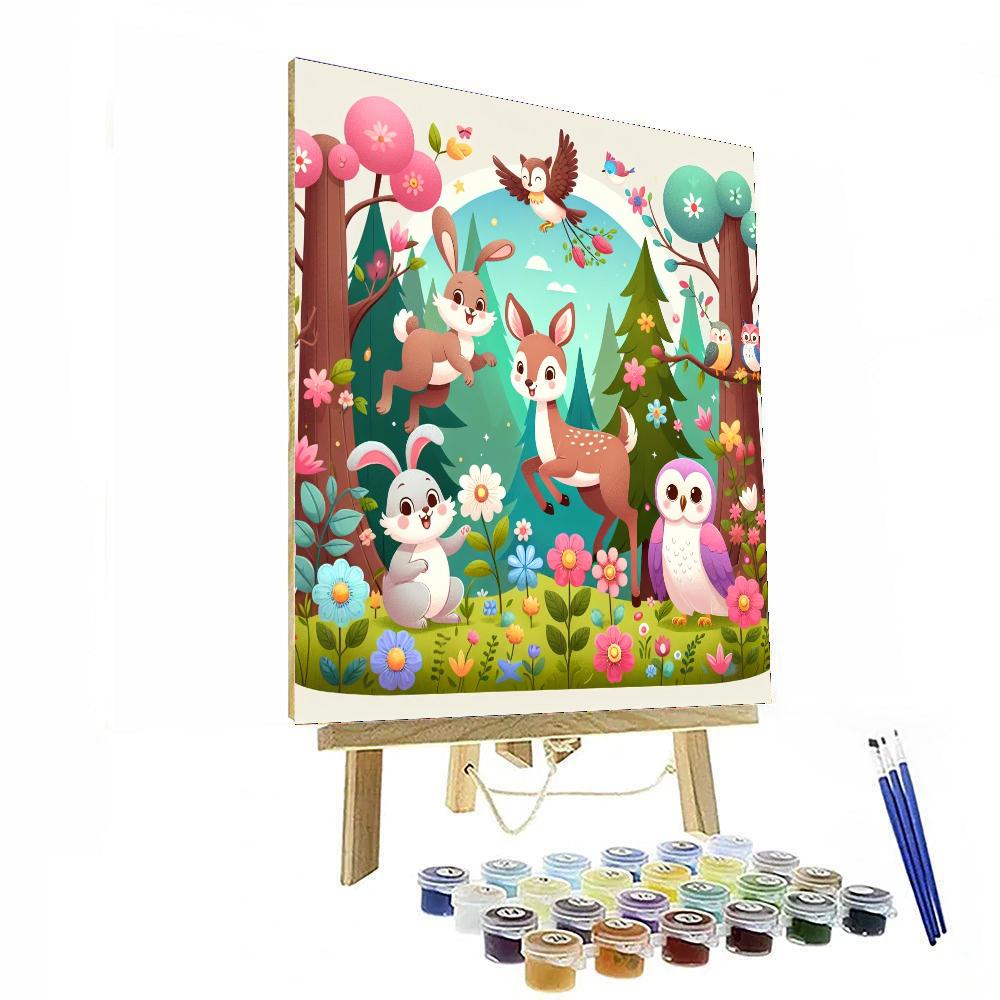 Charming Fantasy Forest Paint By Numbers Art
