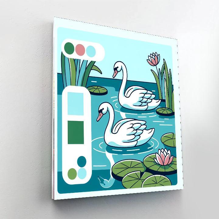 Swan Symphony Paint By Numbers Art
