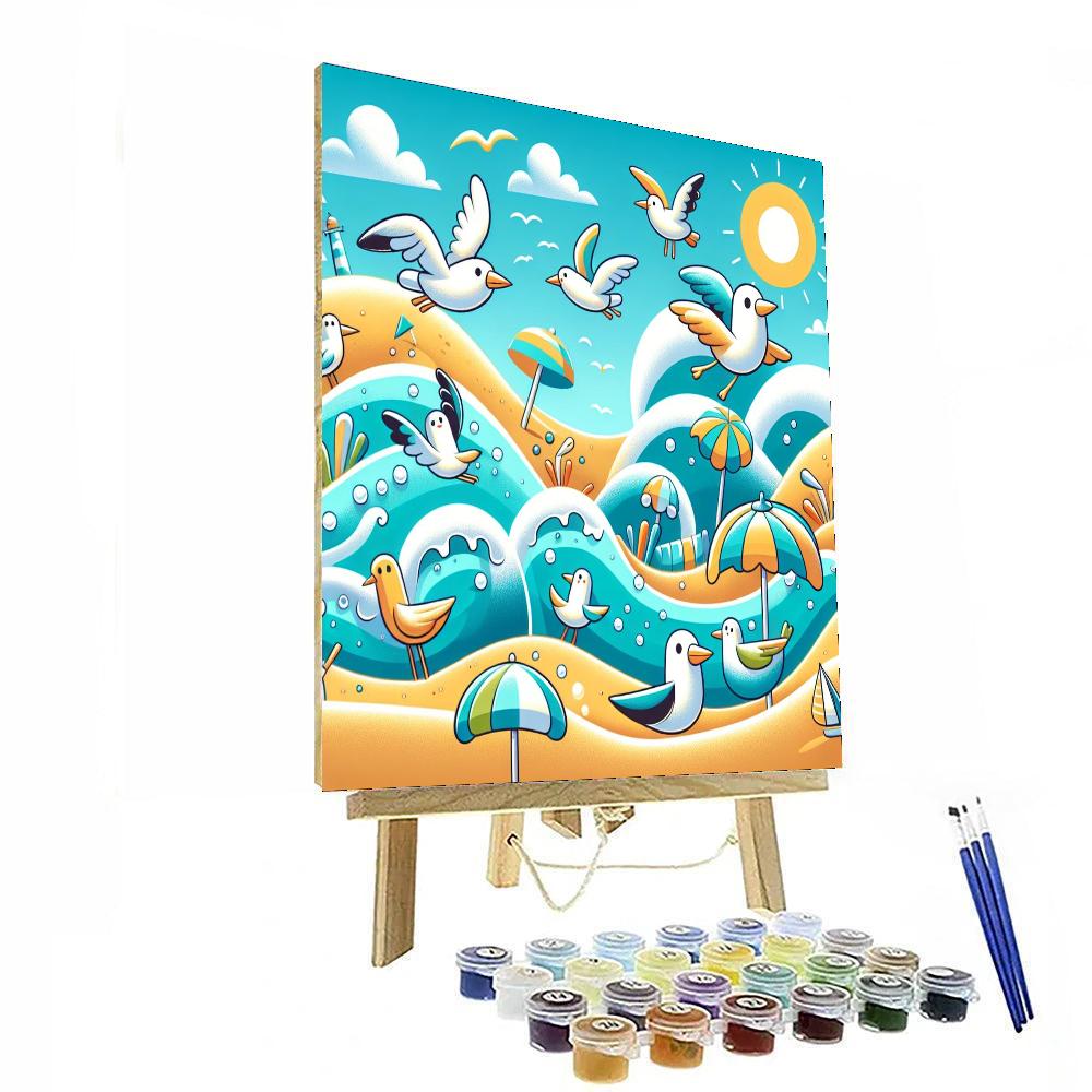 Silly Seagulls Numbered Painting Kits