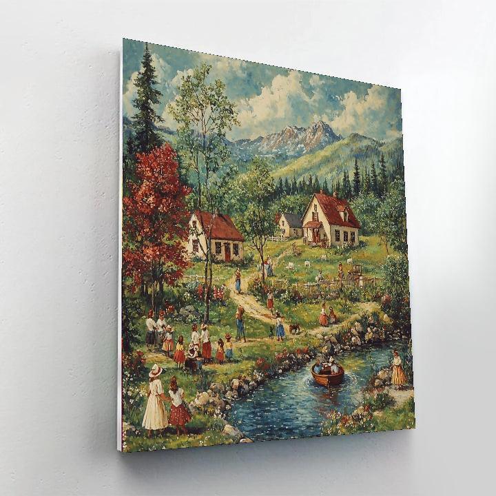 Grandma Moses Inspired The Joy Of Community  Paint By Numbers Kits