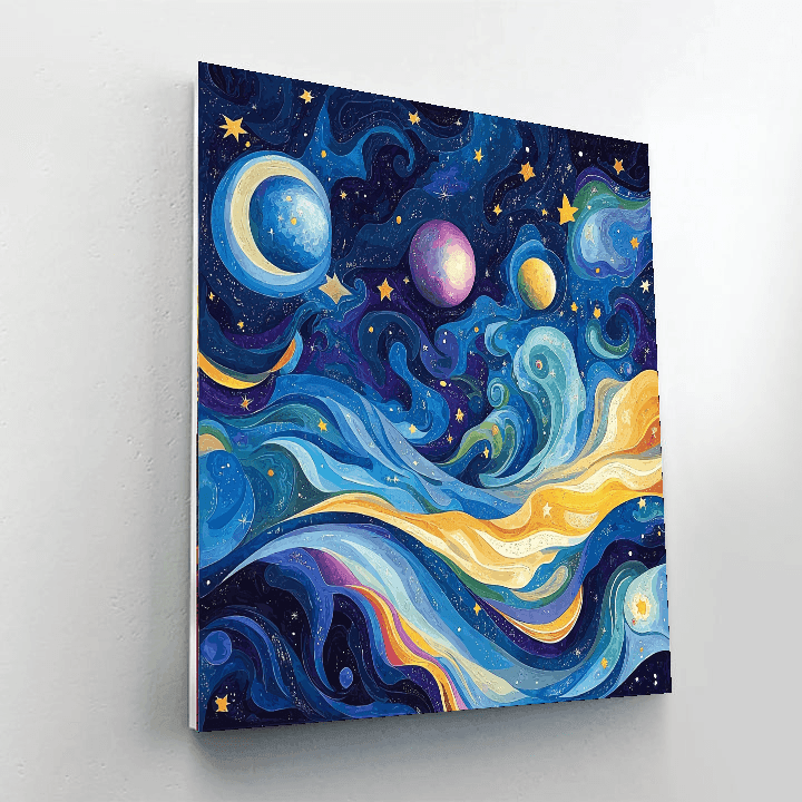 Wassily Kandinsky Inspired Celestial Embrace  Paint By Numbers
