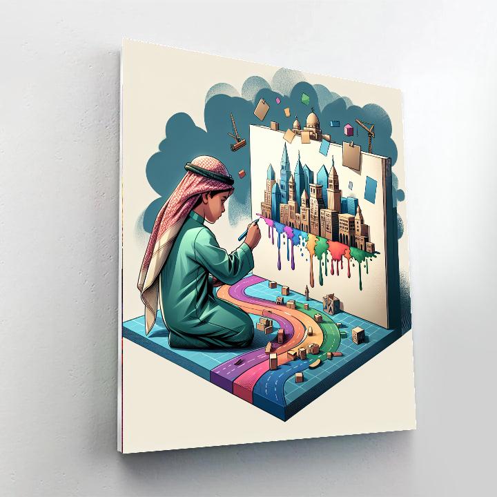 Mini Architects Number Painting