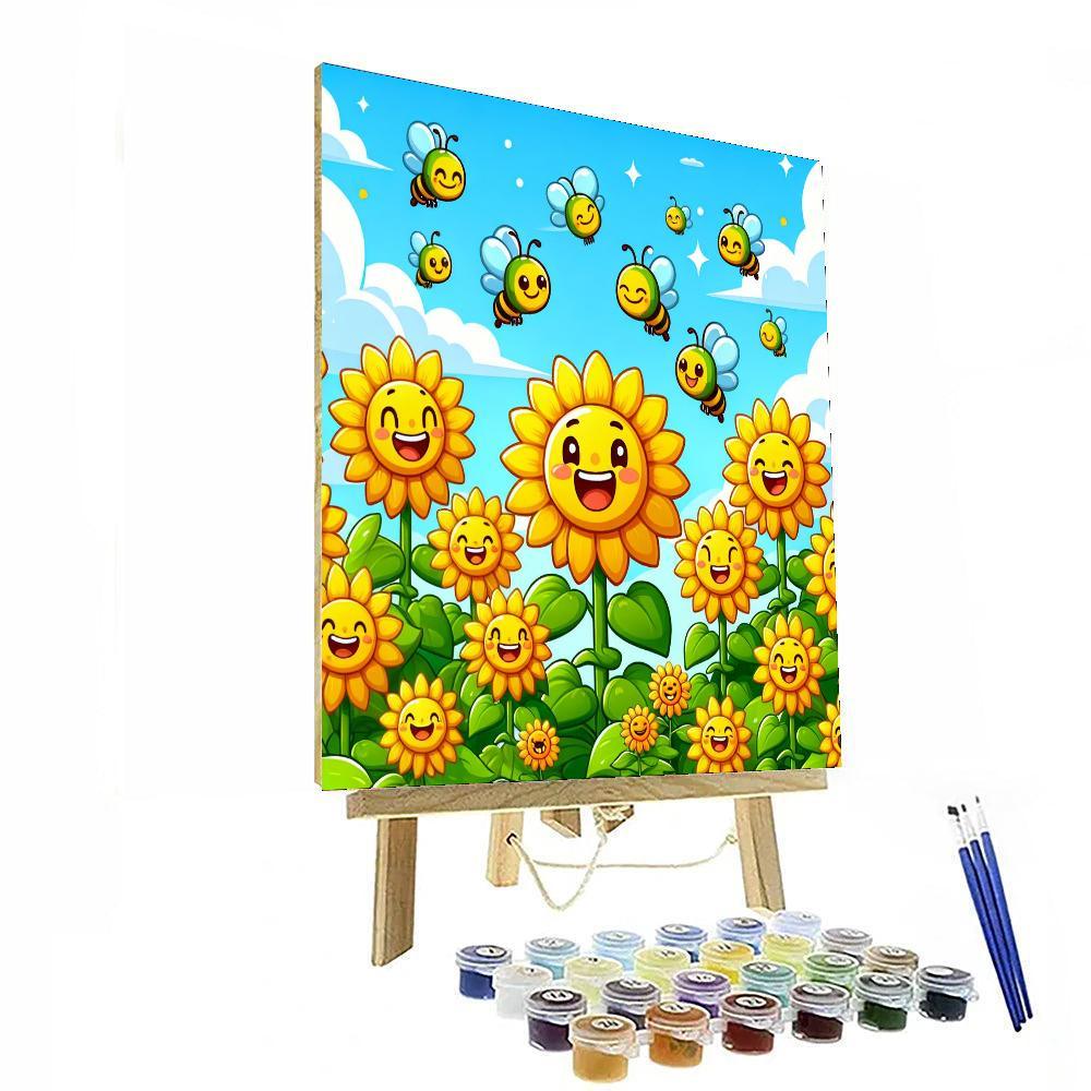 Cheerful Sunflower Festival Paint By Color