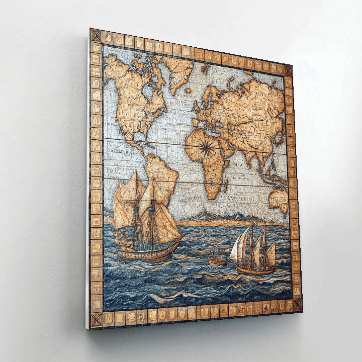 Leonardo Da Vinci Inspired Historical Voyage  Paint By Numbers Art