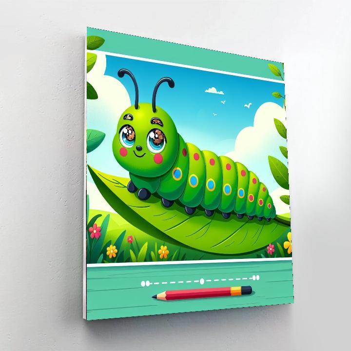 Merry Little Caterpillar Paint By Number