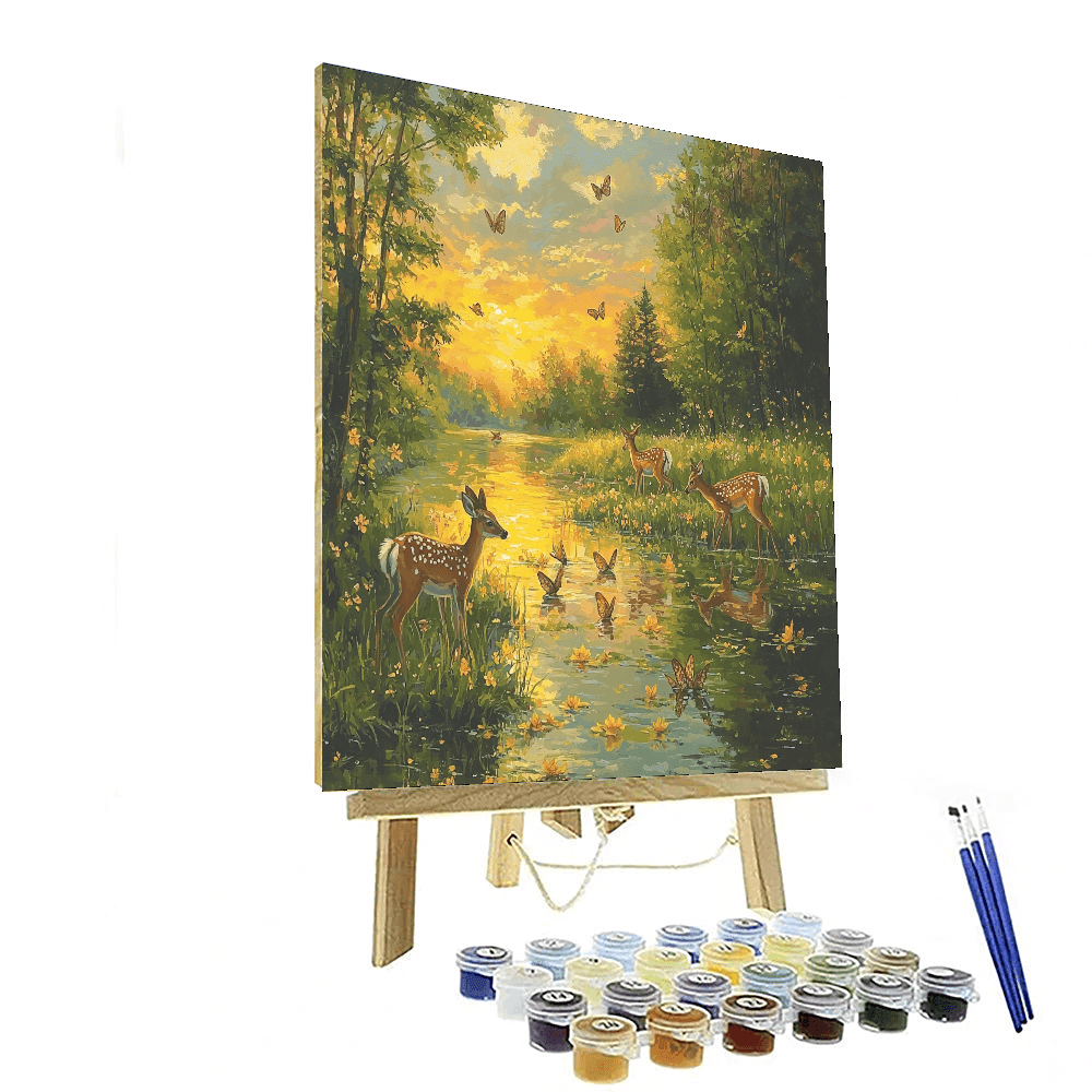 Monet Inspired Wildlife Reverie  Paint By Numbers Art